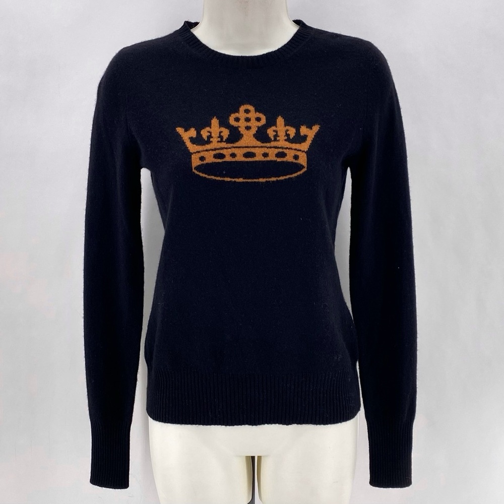 C3 Cashmere black & tan crown sweater